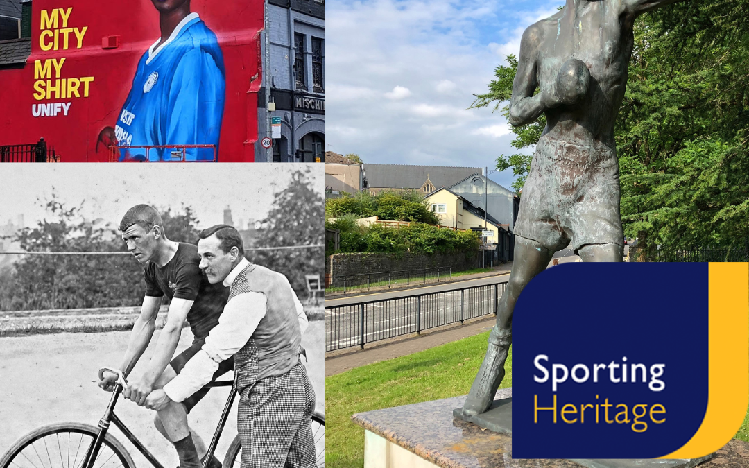 mosaic of Welsh sporting heritage images